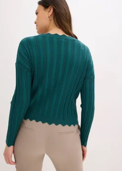 bonprix Gilet court en maille ajourée|Femme Maille|Pulls & Gilets