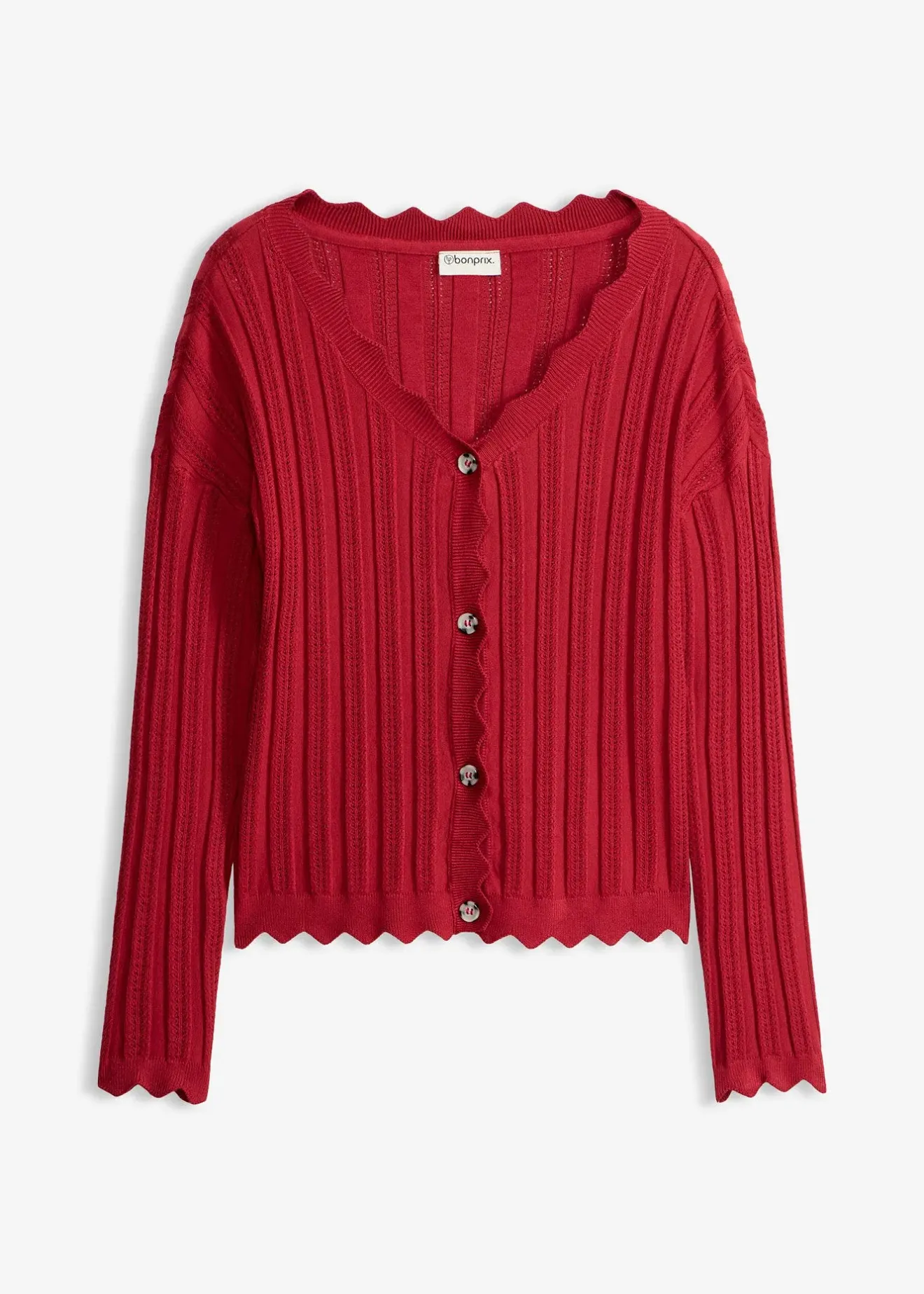 bonprix Gilet court en maille ajourée|Femme Maille|Pulls & Gilets