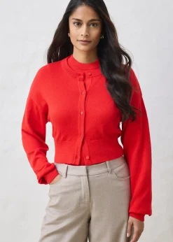 Femme bonprix Maille|Premium|Gilet court en maille coton et soie