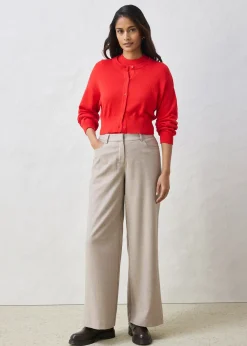 Femme bonprix Maille|Premium|Gilet court en maille coton et soie