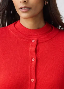 Femme bonprix Maille|Premium|Gilet court en maille coton et soie