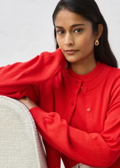 Femme bonprix Maille|Premium|Gilet court en maille coton et soie