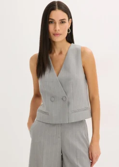 bonprix Gilet de costume à rayures tennis|Femme Vestes & Manteaux