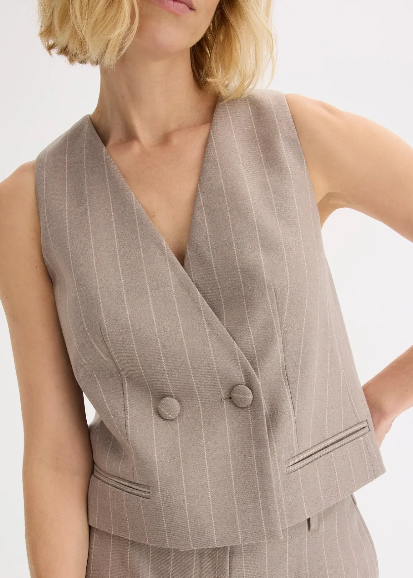 Femme bonprix Vestes & Manteaux|Gilet de costume à rayures tennis