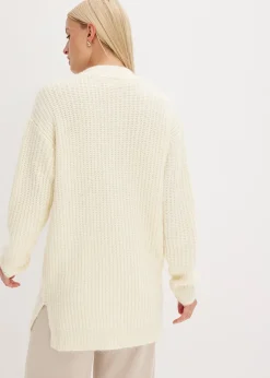 bonprix Gilet doux en grosse maille de laine mélangée|Femme Maille|Pulls & Gilets