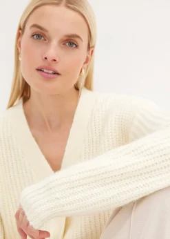 bonprix Gilet doux en grosse maille de laine mélangée|Femme Maille|Pulls & Gilets