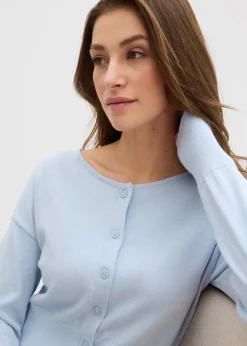 bonprix Gilet en fine maille à col rond|Femme Maille|Pulls & Gilets