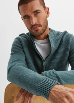 Homme bonprix Pulls & Gilets|Gilet en fine maille 100% coton