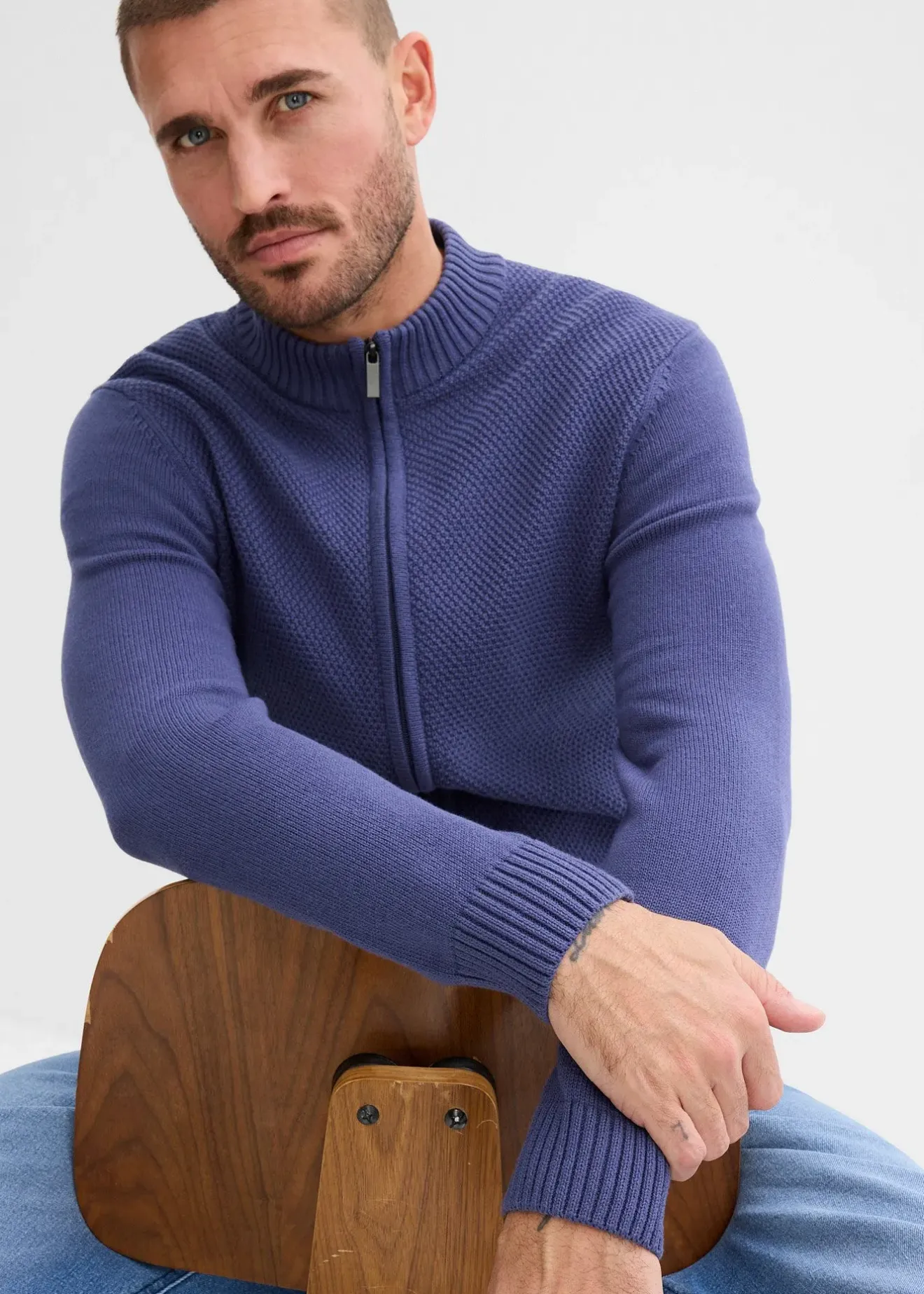 bonprix Gilet en fine maille 100% coton|Homme Pulls & Gilets