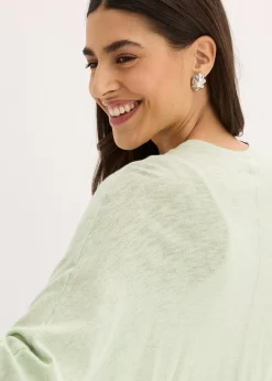 bonprix Gilet en fine maille 100% coton|Femme Maille|Pulls & Gilets