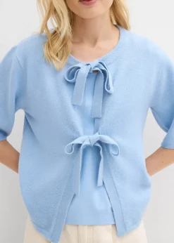 bonprix Gilet en fine maille à nouettes|Femme Maille|Pulls & Gilets