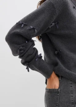 Femme bonprix Maille|Pulls & Gilets|Gilet en fine maille avec petits nœuds