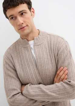 bonprix Gilet en fine maille côtelée|Homme Pulls & Gilets