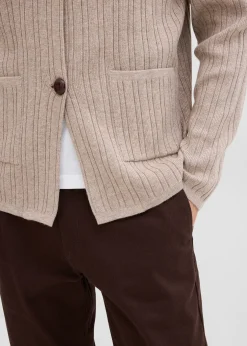 bonprix Gilet en fine maille côtelée|Homme Pulls & Gilets