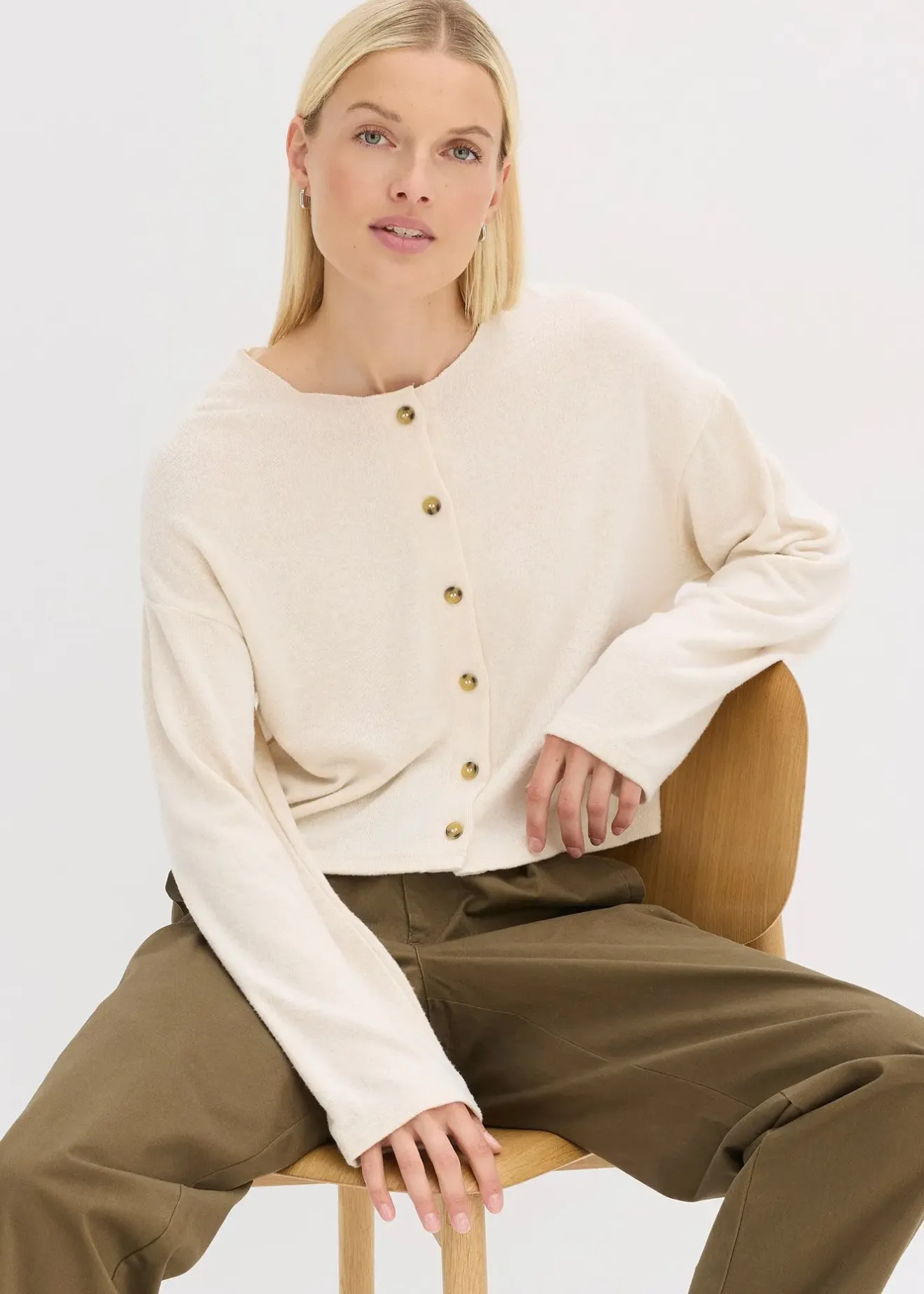 bonprix Gilet en fine maille côtelée|Femme Maille|Pulls & Gilets