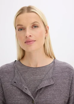 bonprix Gilet en fine maille côtelée|Femme Maille|Pulls & Gilets