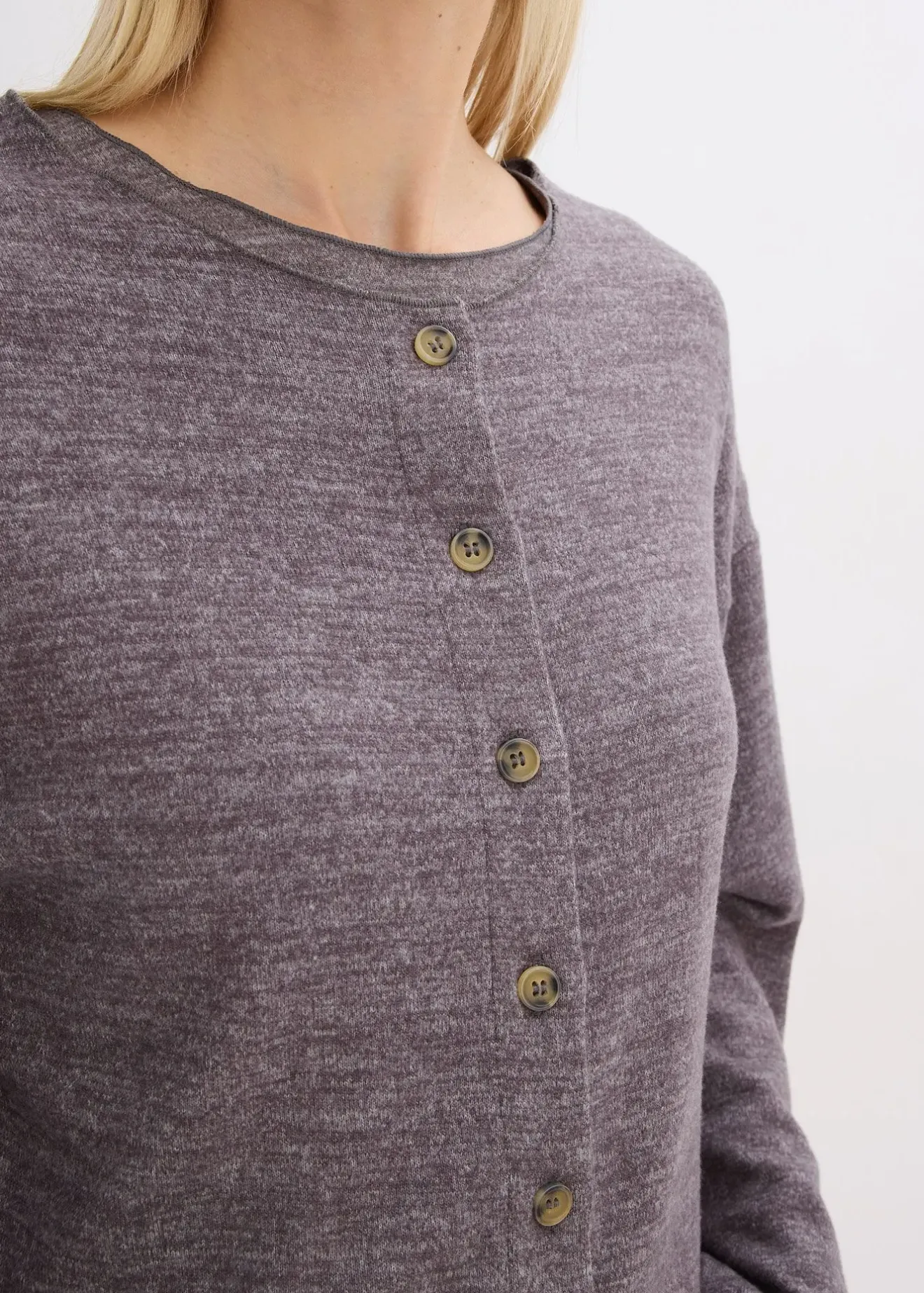 bonprix Gilet en fine maille côtelée|Femme Maille|Pulls & Gilets