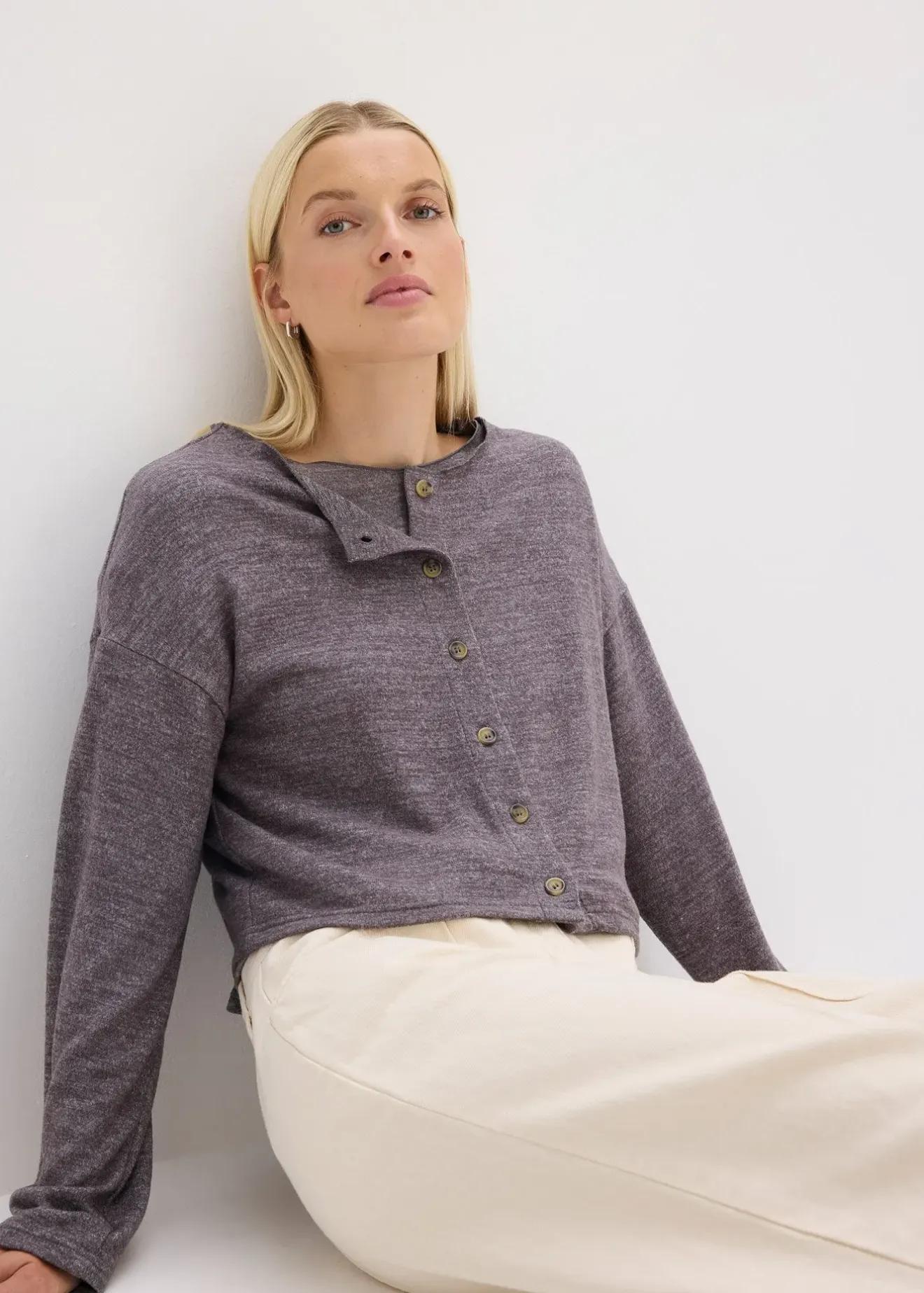 bonprix Gilet en fine maille côtelée|Femme Maille|Pulls & Gilets