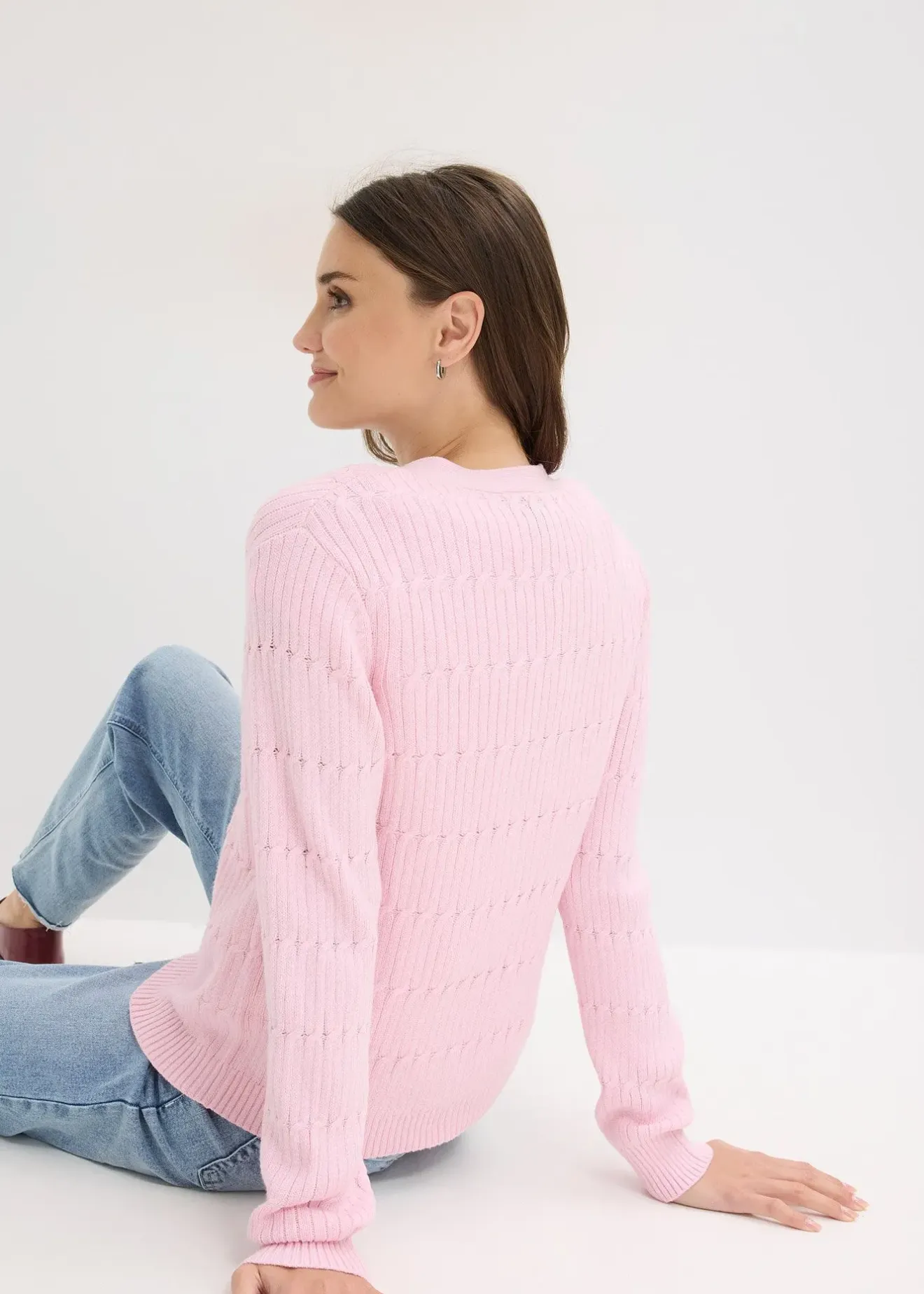 bonprix Gilet en fine maille de viscose mélangée|Femme Maille|Pulls & Gilets