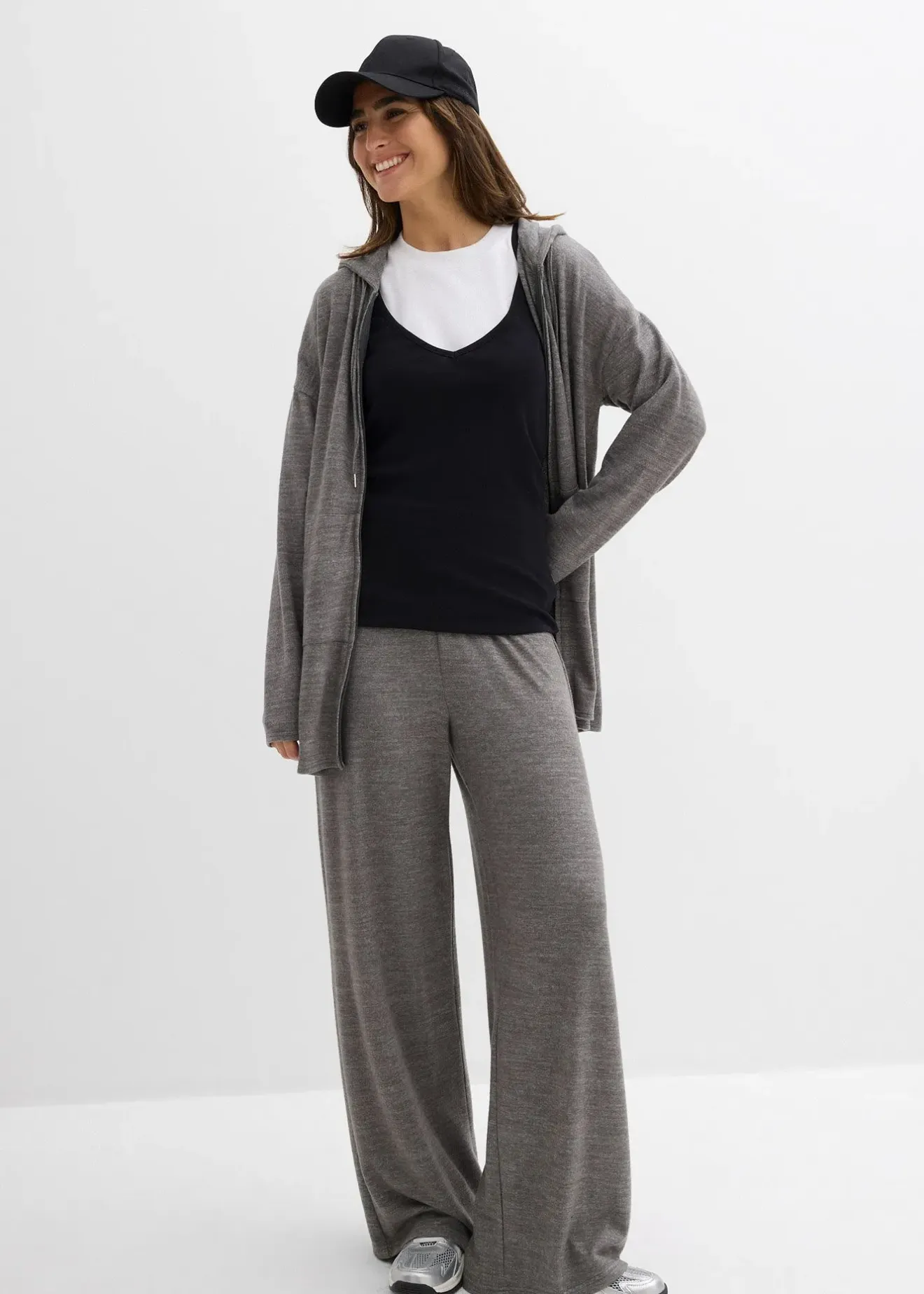 Femme bonprix Basiques|T-Shirts & Tops|Gilet en fine maille mélangée