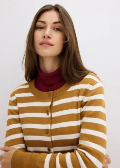 bonprix Gilet en fine maille rayée|Femme Maille|Pulls & Gilets