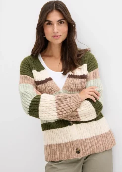 Femme bonprix Maille|Pulls & Gilets|Gilet en grosse maille à dégradé de couleurs