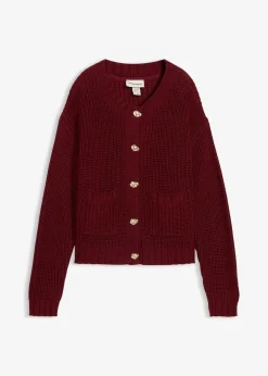 Femme bonprix Maille|Pulls & Gilets|Gilet en grosse maille avec boutons martelés