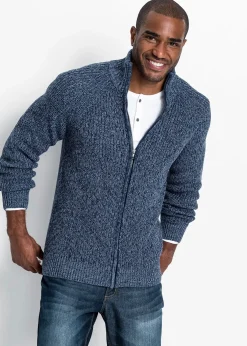 bonprix Gilet en grosse maille côtelée avec coton|Homme Pulls & Gilets