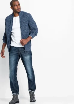 bonprix Gilet en grosse maille côtelée avec coton|Homme Pulls & Gilets