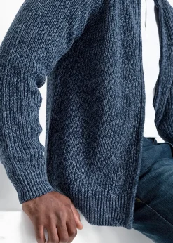 bonprix Gilet en grosse maille côtelée avec coton|Homme Pulls & Gilets