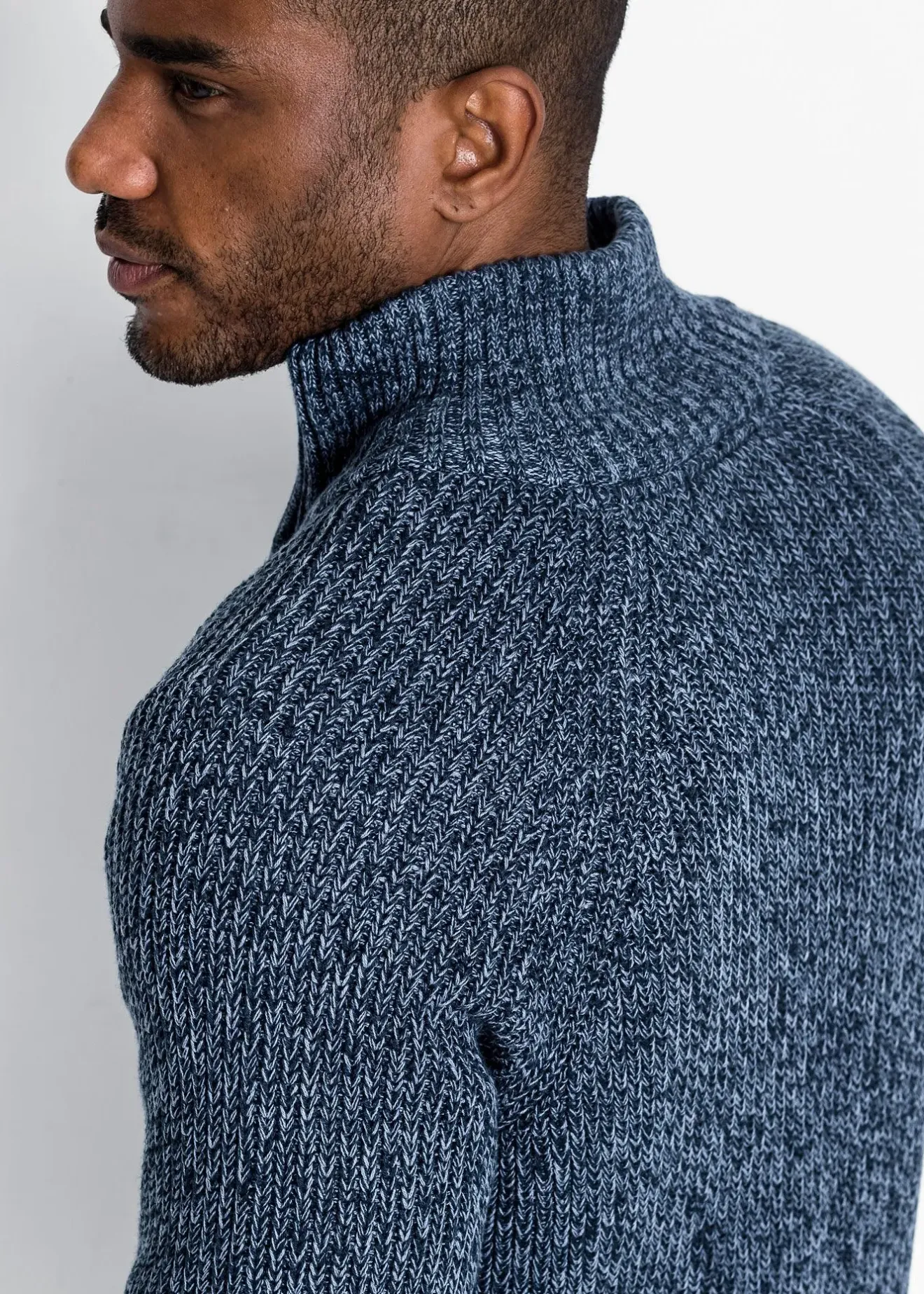 bonprix Gilet en grosse maille côtelée avec coton|Homme Pulls & Gilets