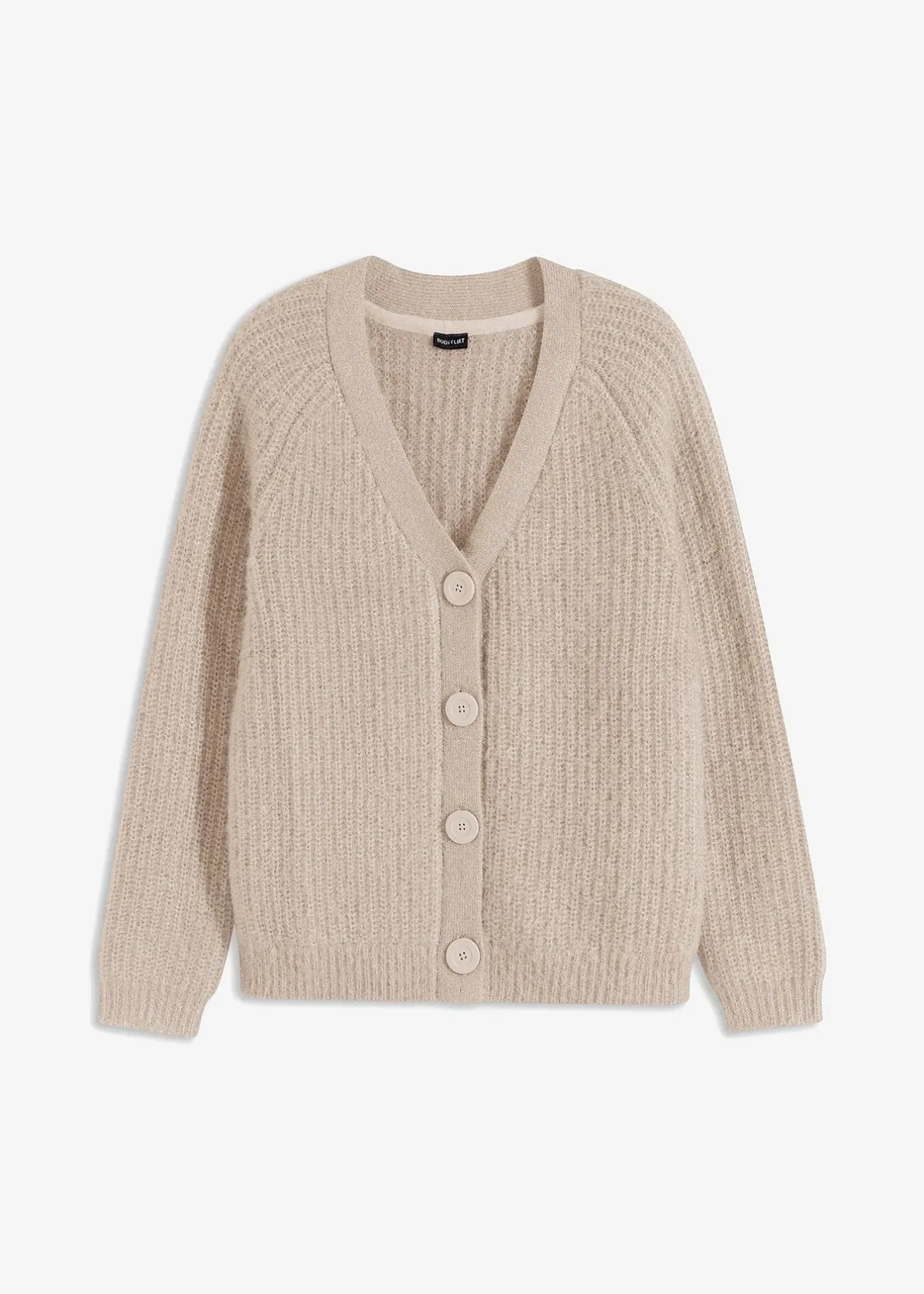 bonprix Gilet en grosse maille côtelée brillante|Femme Maille|Pulls & Gilets