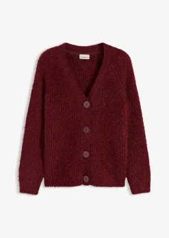 Femme bonprix Maille|Pulls & Gilets|Gilet en grosse maille côtelée brillante