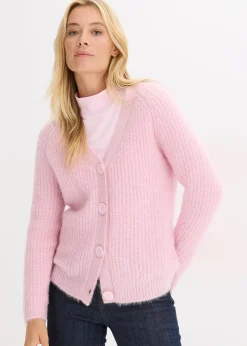 bonprix Gilet en grosse maille côtelée brillante|Femme Maille|Pulls & Gilets