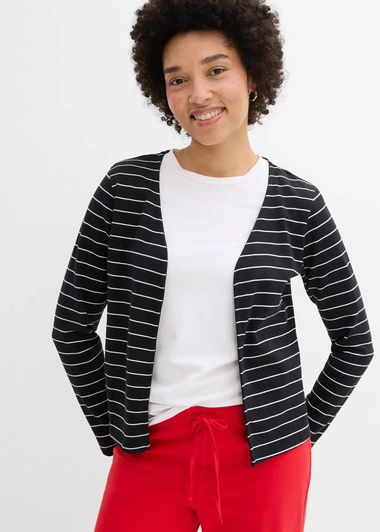 Femme bonprix Basiques|T-Shirts & Tops|Gilet en jersey épais 100% coton