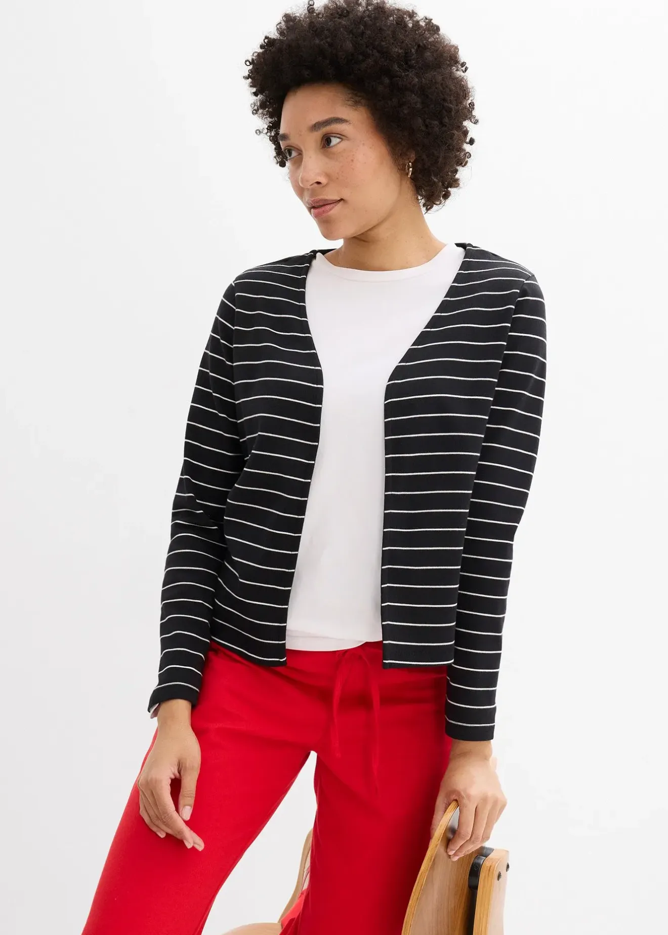 Femme bonprix Basiques|T-Shirts & Tops|Gilet en jersey épais 100% coton