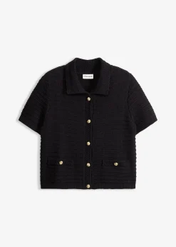 bonprix Gilet en maille à boutons décoratifs|Femme Maille|Pulls & Gilets