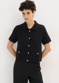 bonprix Gilet en maille à boutons décoratifs|Femme Maille|Pulls & Gilets