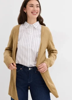 bonprix Gilet en maille 100% coton flammé|Femme Maille|Basiques