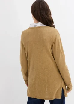 bonprix Gilet en maille 100% coton flammé|Femme Maille|Basiques