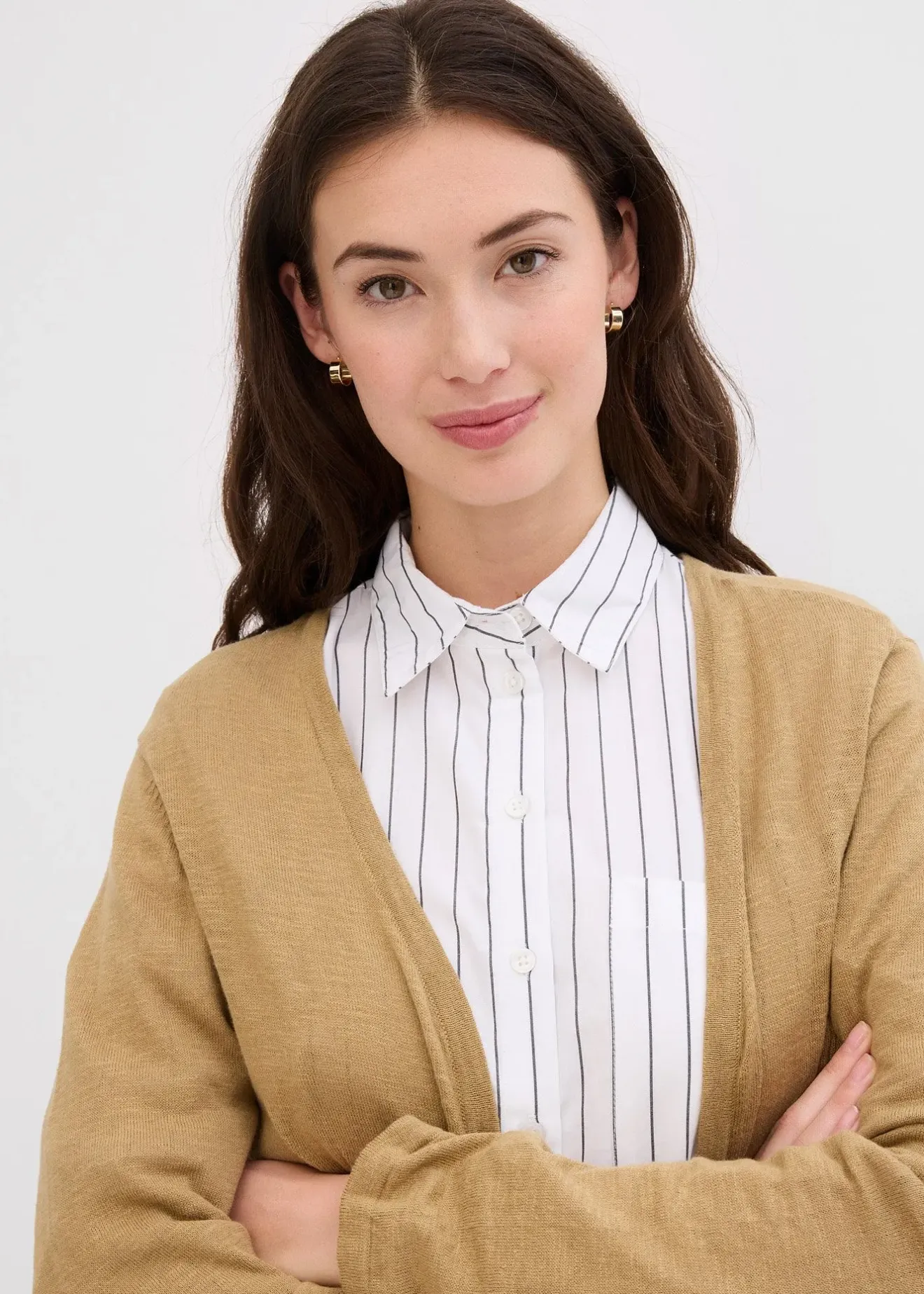 bonprix Gilet en maille 100% coton flammé|Femme Maille|Basiques