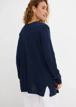 bonprix Gilet en maille 100% coton flammé|Femme Maille|Basiques