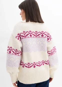 Femme bonprix Pulls & Gilets|Gilet en maille à motif norvégien