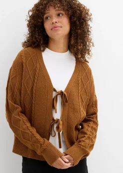 bonprix Gilet en maille à nouettes|Femme Maille|Pulls & Gilets