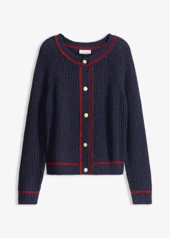 bonprix Gilet en maille à rayures contrastantes|Femme Maille|Pulls & Gilets