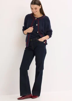 bonprix Gilet en maille à rayures contrastantes|Femme Maille|Pulls & Gilets