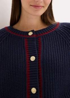 bonprix Gilet en maille à rayures contrastantes|Femme Maille|Pulls & Gilets