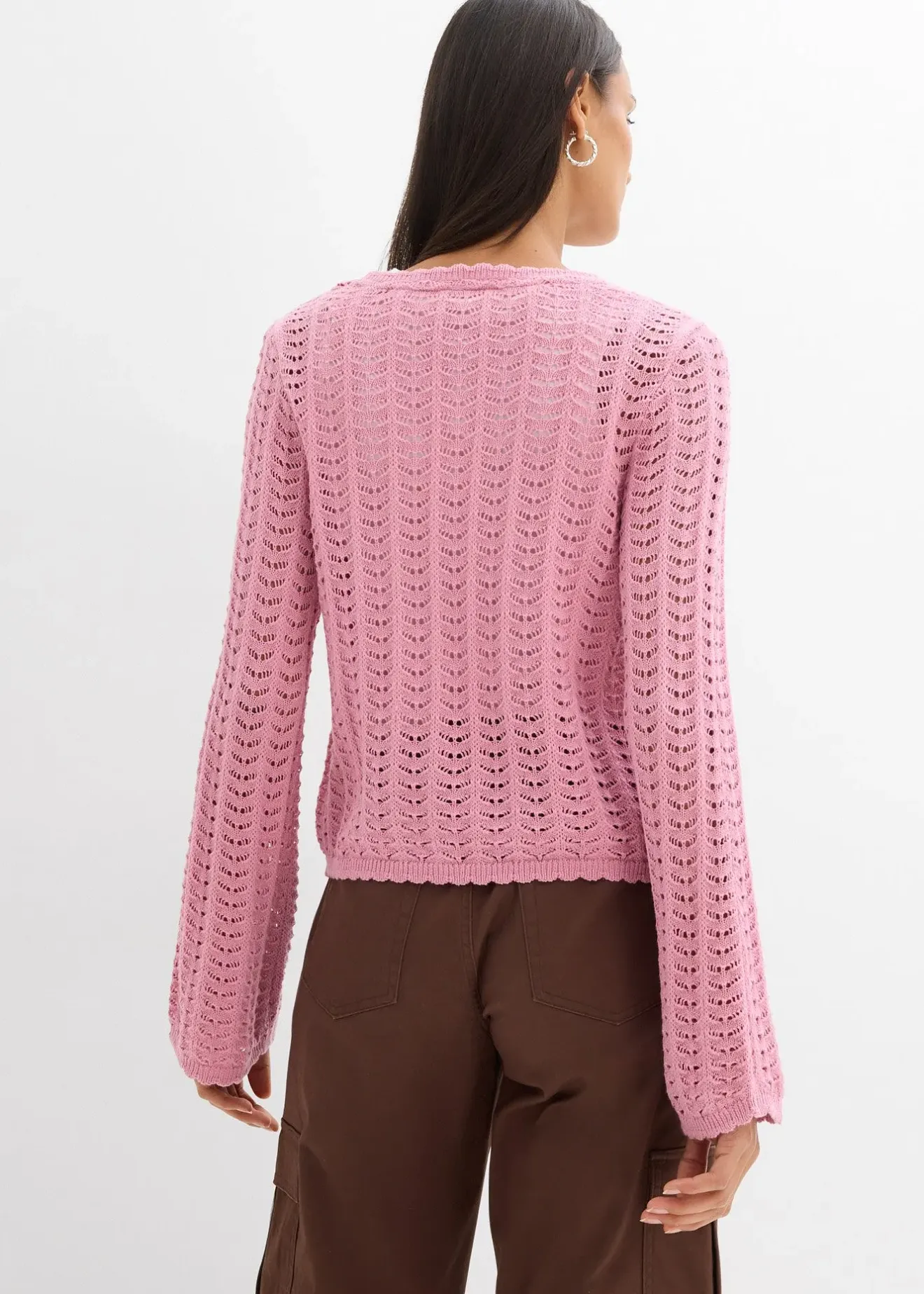 bonprix Gilet en maille ajourée|Femme Maille|Pulls & Gilets