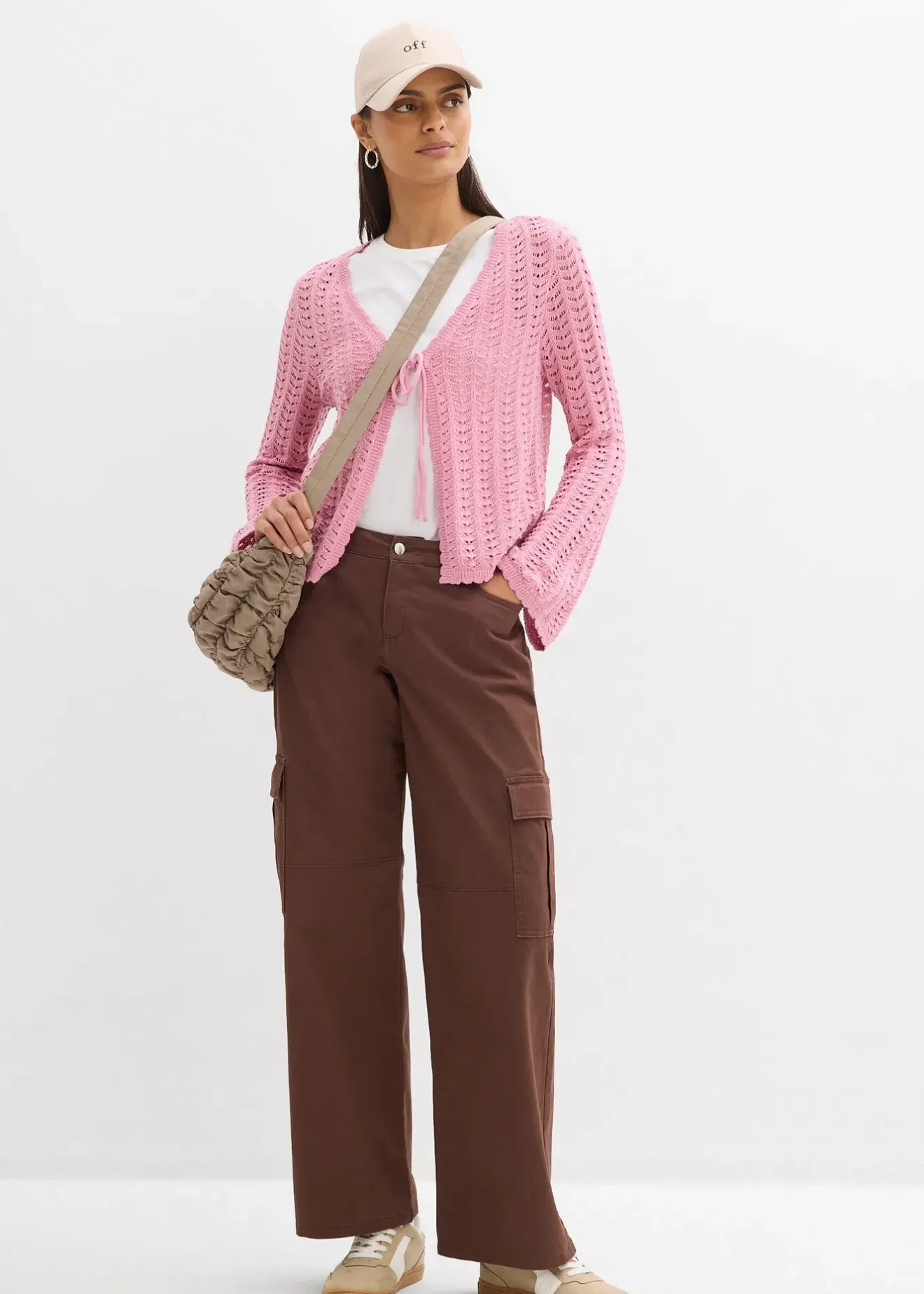 bonprix Gilet en maille ajourée|Femme Maille|Pulls & Gilets