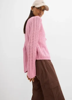 bonprix Gilet en maille ajourée|Femme Maille|Pulls & Gilets